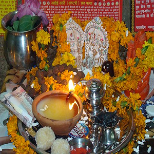 Pooja room decoration for Diwali