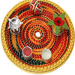 Puja thali decoration for Diwali