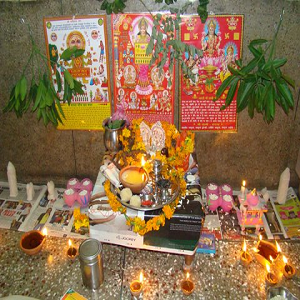 Diwali puja decoration