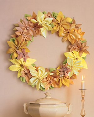 Flower wreath for christmas decor