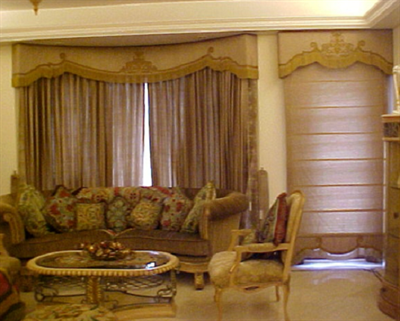 Living room valence curtains