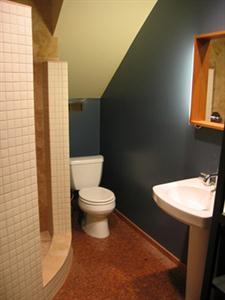 Toilet under the stairs